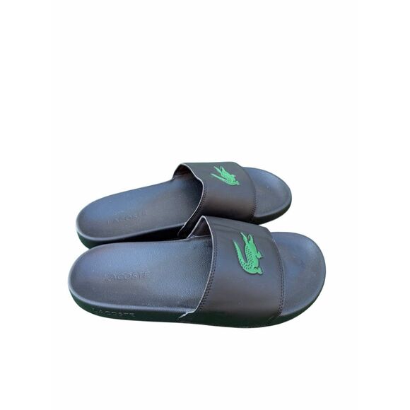 Lacoste Serve Slide Mens Size 13 in Black Open Toe - Picture 4 of 6